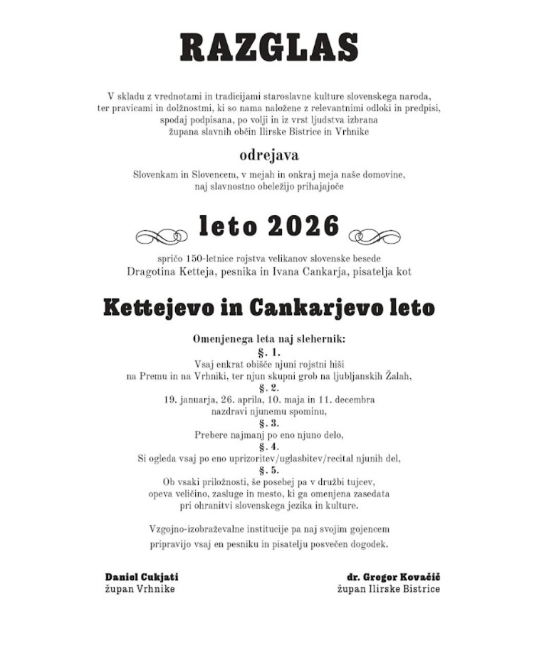 Razglas pokončno